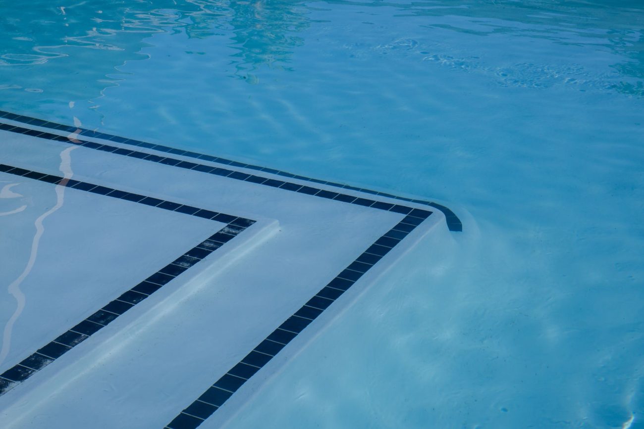 Sparkling clean swimming pool after a Redzone Pools drain down and acid wash